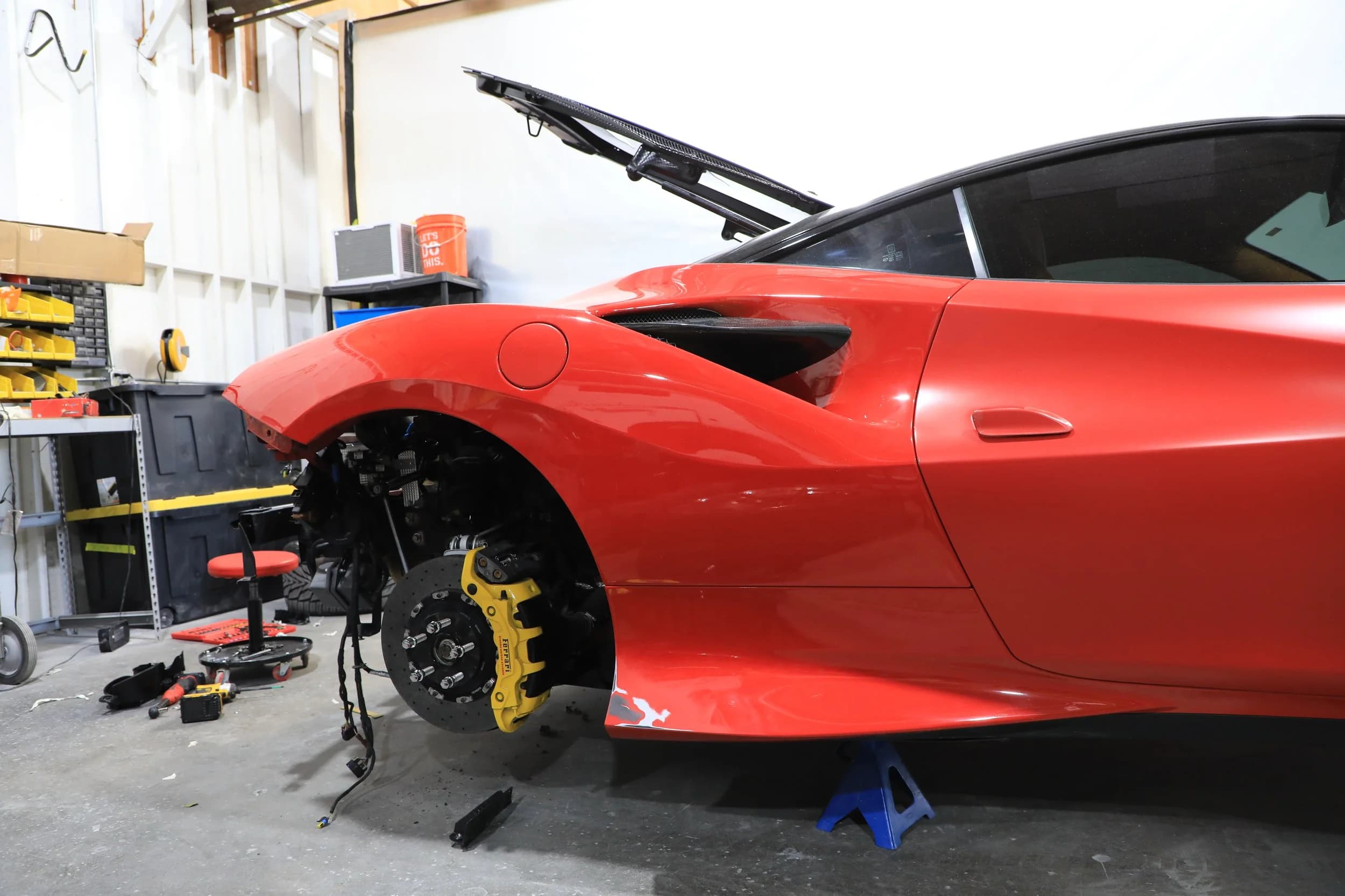 Detail work in the shop